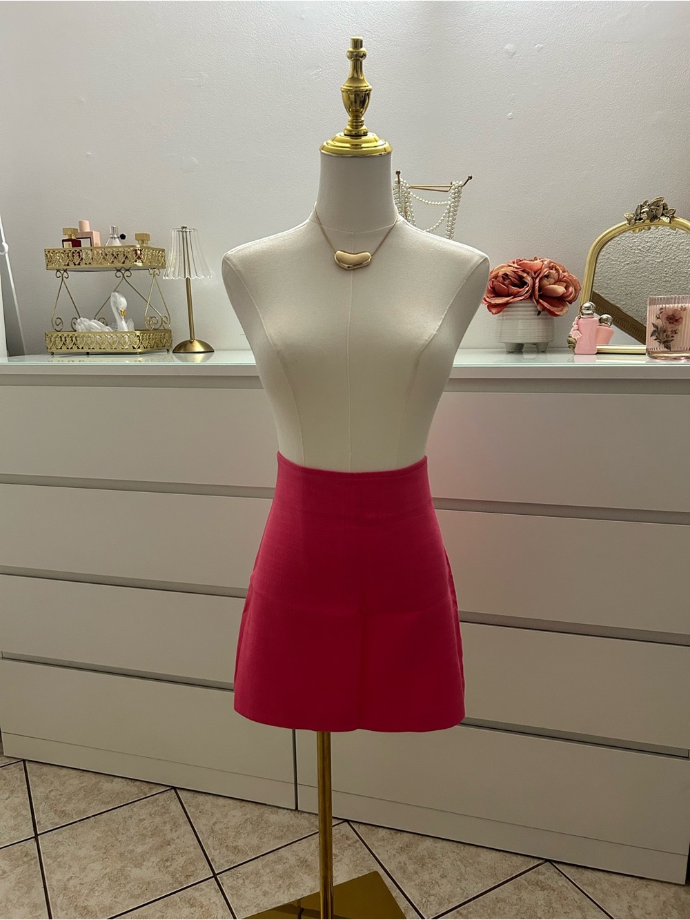 Zara Fuchsia High-Waist Mini Skirt